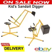 Large Kids Sandpit Digger Metal Ride On Sand Digger Excavator Beach Outdoor Toy