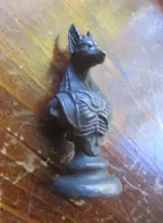 Mini-Anubis Statue Bronze Ancient Egyptian Deity Collectable Curio