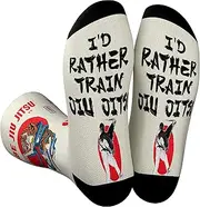 [SocratesArt] BJJ Tribe Jiu Jitsu Socks Judo Martial Arts MMA Novelty Gift for Fighters Men Women, Multi, One Size