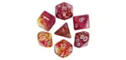 Red/Yellow RPG Dice 7-Dice Set (D20/12/10/%/8/6/4)