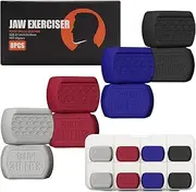 FANGCCC 2025 Upgrade Jaw Trainer Set, 8 Pieces Jaw Trainer with 4 Resistance Levels, Double Chin Remover, Silicone Jaw Exerciser for Slimming, Shaping and Contouring The Face