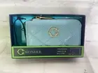 C Wonder Zip Pouch Wallet and Keychain Card Holder Blue With Box NEW