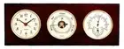 GLOUCESTER CLOCK, BAROMETER AND COMBINATION THERMOMETER & HYGROMETER ON MAHOGANY