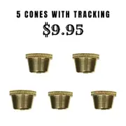 5 X Bonza Cone Pieces - AUTHENTIC CONES MADE OF PURE BRASS
