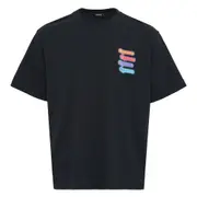 [We11done] Black Neon Logo Short Sleeved Tee