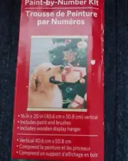 Artist's Loft Dog and Christmas Tree Paint-By-Number Kit 16 x 20 in