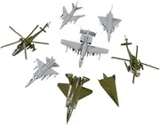 Generic 8 Pcs Aircraft Model Set 1/144 Scale Airplane Collectible Display Items, Style B
