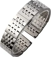 [TQTYFPVQT] Stainless Steel Metal Watch Band 12-24mm Unisex With Curved Interface Wristband Replacement Strap Stainless Steel Folding Buckle Suitable Smart Watches Quartz Watches Traditional Watches