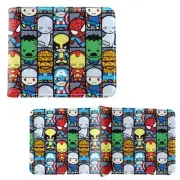 New Chibi Avengers Pattern MARVEL UNIVERSE BiFold Wallet Credit Card Billfold
