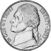 Nickel - 25 Pack Circle Stickers 3 Inch - Coin Collector Money Currency