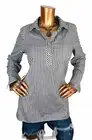 Talbots 8 M Top NWT $89 No-Iron Black White Plaid Gingham Shiny Button Up Shirt