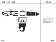 Interior Real Carbon Fiber Dash Trim Kit for MG MGB 1977-1980 (for: MG)