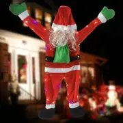 Climbing Santa Claus with LED Light Hanging Climbing Santa Claus Suit Stuffed