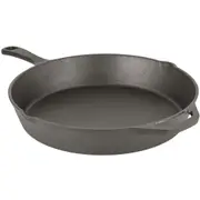 Pyrolux Pyrocast 30cm Cast Iron Skillet Round Pan Induction/Gas Cookware Black