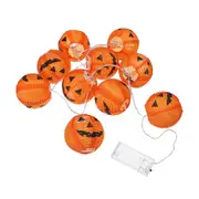 1M Battery Power Foldable 10 LED Warm White Halloween Pumpkin String Lantern Fairy Holiday Light