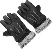 Alipis 1 Pair Men Winter Gloves Thermal Touch Screen Mitts for Skiing Snowboarding Non Slip Warm Insulation for Outdoor Winter Activities Compact Portable Design