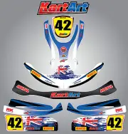 Arrow X1 Junior full custom KART ART sticker kit AUSSIE PRIDE STYLE / graphics