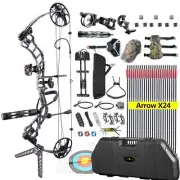 TopointTrigon 19-30" COMPOUND BOW&ARROW HUNTING TARGET 15-70LBS Bow CasePackage