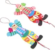 ERINGOGO 2Pcs String Clown Marionette Puppet for Craft for Fun Plaything for Interactive Learning and Parent Bonding Random Color