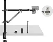 SMALLRIG Triangle Camera Desk Mount, Max. Load 3kg/ 6.6lbs, Overhead Camera Mount with Auxiliary Support Rod, with Phone Holder and Small Ball Head for Camera/Phone/Light/Webcam - 4304