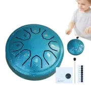 Tongue Drum Meditation Drum with Drumsticks, Music Book, 4.5 "C Key, Pleasant