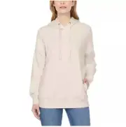 BUFFALO David Bitton Women's Size S Casual Soft Fleece Hoodie Side Pockets Cream