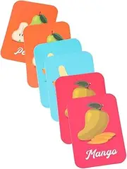 QUMIIRITY Enhance Boys and Girls' Memory Creativity 1 Set of Fruit Recognition Cards Early Education Toys Fun Matching Game English Animals