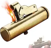 PENNY73 Retro Trenches Kerosene Lighter Push Ignition Pure Brass Heavy Duty Vintage Portable Oil Lighter (No Fuel)