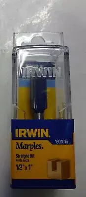 Irwin Marples 1901015 1/2" x 1" Straight Router Bit With 1/4" Shank