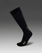 Flight Compression Socks, 2XU, XL, Black/Black, Unisex