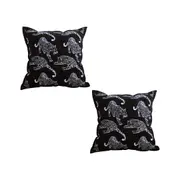 SOGA 2X 45cm Throw Pillow Black Leopard Light Luxury Decorative Cushion for Living Room