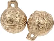 Copper Bells for Dogs Pet Bells Elegant Tiger Head Design 34mm for Collars Noise-Resistant