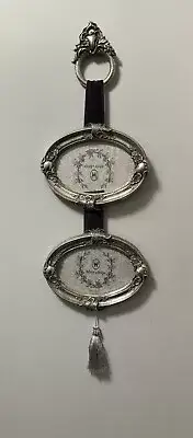 Stunning Double Picture Frames Vintage Style Silver And Purple, One Of A Kind