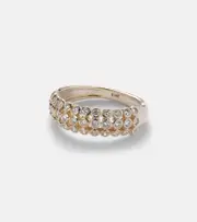 [Stone and Strand] Stone and Strand Bold Lattice 14kt gold ring with diamonds P gold