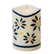 Temp-tations by Tara - Flameless LED Candle - Old World Blue Pattern