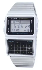Casio Databank Calculator Steel Matt Case DBC-611-1DF Steel Stainless Steel Mens Watch