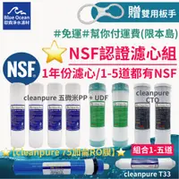 在飛比找蝦皮購物優惠-【blueocean歐森】NSF認證五道一年濾心/clean