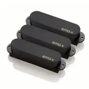 EMG SAX Set Active SSS Single Coil Guitar Pickup Set w/ Install Kit, Black