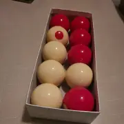 Set of (10) Snooker Bumper Pool Balls Belgian Billiards Ball REGULATION SIZE