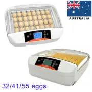 32-55 Egg Incubator Fully Automatic Digital Turning Chicken Duck Poultry Hatcher