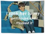 BionZax I Took Her To My Penthouse and I Freaked It Ravi Tapestry for Bedroom Aesthetic, Funny and Meme Tapestries for College Dorm and Living Room - Small Size 30"x40"