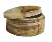 Banded Onyx Round Jar / Box - 3 inch