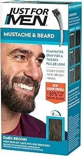 JUST FOR MEN Color Gel Mustache & Beard M-45, Dark Brown