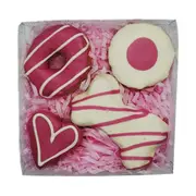 Huds & Toke Pink Cookie Mix Dog Treat Gift Box 4 Pack