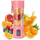 Pink Portable Blender Juicer Cup USB Rechargeable Smoothies Mixer Fruit Machine