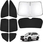 T TGBROS Window Sunshade for Subaru Forester 2019-2025 Windshield Rear Side Window Full Set Car Sun Shades Blocks UV Rays Keeps Your Vehicle Cool Foldable 8PCS