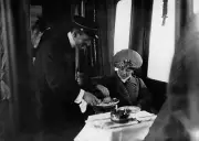 Germany Prussia Zeppelin L Deutschland Stewart serve the passe- 1910 Old Photo