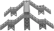 Miniature Footbridge Model Realistic Train Accessories for Sand Table Decor Compact Construction for DIY Model Building Kits Enhances Urban Realism and Architectural Detail