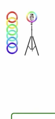 10" LED Ring Light , Tripod Stand & Phone Holder w/ Bluetooth Remote,