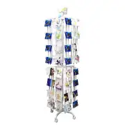 64 Adjustable Pockets Display Rack 5x7 7x5 up to 11"W X 8"T Cards 1.2" D Pockets
